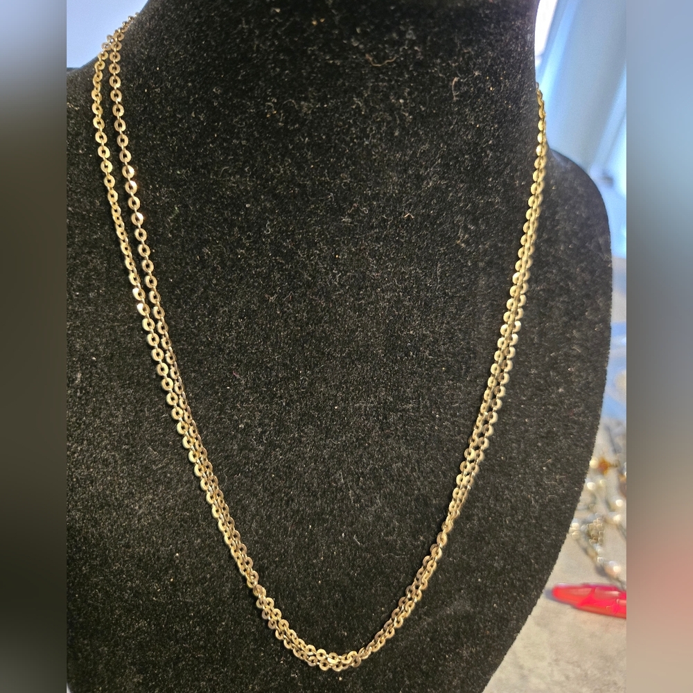 Double Chaine D Italy Sterling 925 Blaque Or